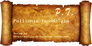 Pellionis Teodózia névjegykártya